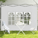 Outsunny Gazebo Side Panels for 3x3(m) or 3x4m Pop Up Gazebo, 2 Pack, White