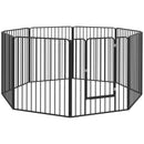 PawHut 100cm 8 Panels Heavy-Duty Dog Playpen for Small, Medium Dogs
