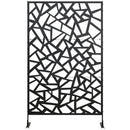 Outsunny Metal Garden Partition Screen Decorative Outdoor Divider w/Screws