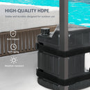 Outsunny Gazebo Weights Set of 4, HDPE Water or Sand Filled with Secure Straps