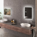 kleankin Illuminated Bathroom Mirror with LED Lights, 3 Colours, Defogging Film