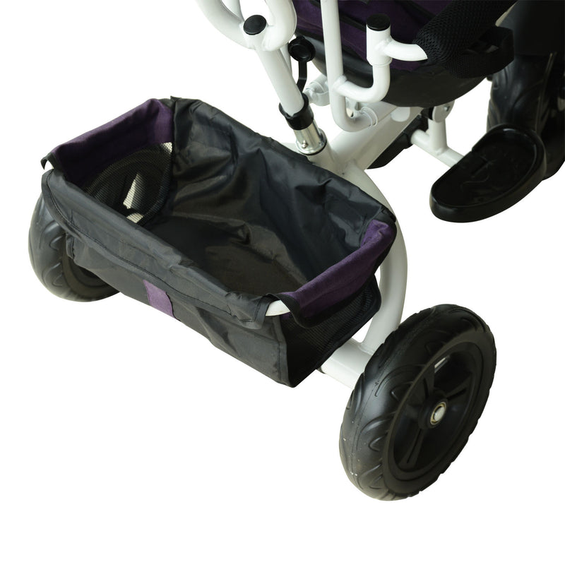 HOMCOM Baby Tricycle with Handle - White Purple