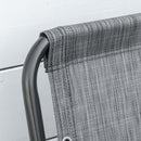 Outsunny 2Pcs Outdoor Patio Folding Chairs, Portable Garden Loungers Grey