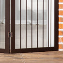 Pawhut Folding Pet Gate Fence Free Standing Child Safety Indoor Wood Durable