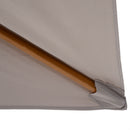 Outsunny 2 x 3(m) Wood Garden Parasol Sun Shade Patio Umbrella Canopy Light Grey