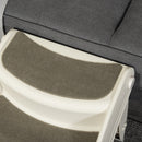 PawHut Foldable Pet Stairs 3 Steps with Non-slip Mats for Small Dogs, Cream