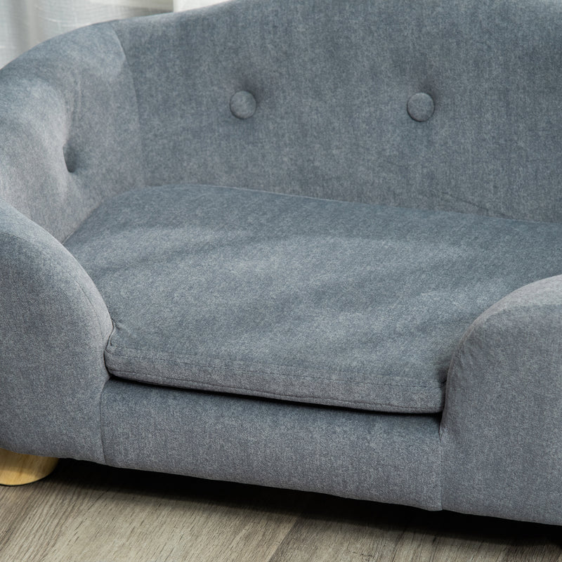 PawHut Dog Sofa Bed w/ Removable Soft Cushion for XS Size Dogs - Grey