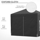 Outsunny 3mx3m Pop Up Gazebo Party Tent Canopy Marquee with Storage Bag Black