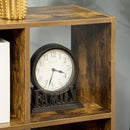 HOMCOM Industrial Style Storage Shelf, Bookcase, Bookshelf, Rustic Brown