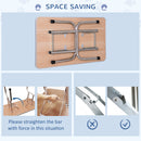 PawHut Metal Adjustable Dog Grooming Table Rubber Top 2 Safety Slings Mesh Blue