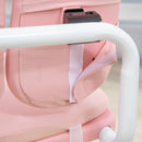 HOMCOM Kids Desk and Chair Set with Storage Shelves, Washable Cover - Pink