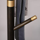 HOMCOM Coat Rack Bamboo Coat Stand with Round Base for Handbags