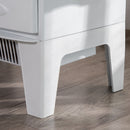 HOMCOM Freestanding Electric Fireplace Stove Heater W/ LED Flame Effect White