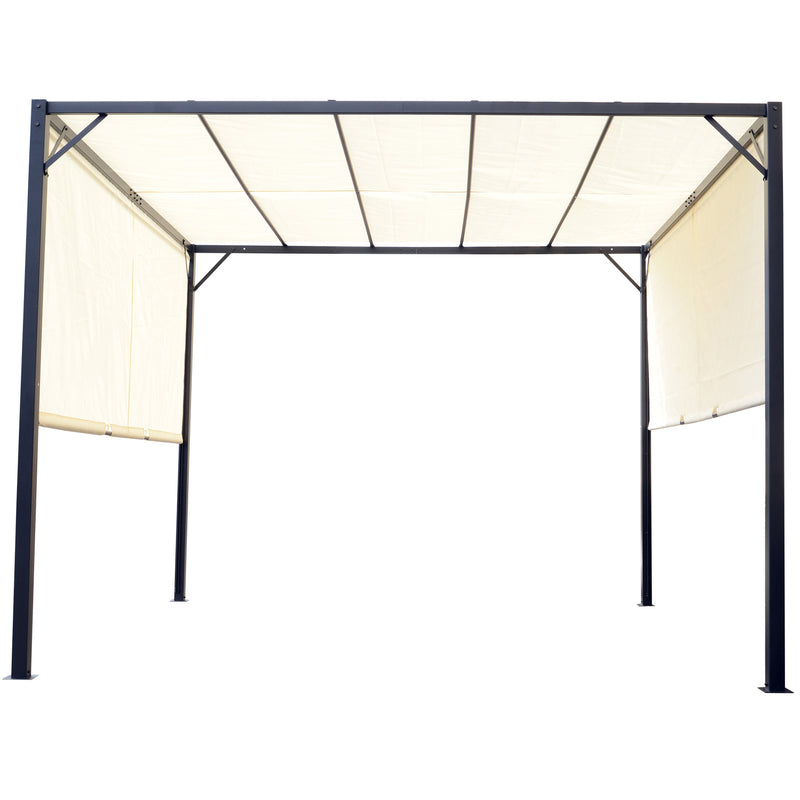 Outsunny 3 x 3m Pergola Metal Gazebo Outdoor Sun Shade Shelter Adjustable Canopy