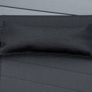 Outsunny Ergonomic Outdoor Chaise w/ Adjustable Back and Pillow for Garden Black
