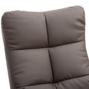 HOMCOM Recliner Chair and Footstool PU Leather Wooden Base Brown