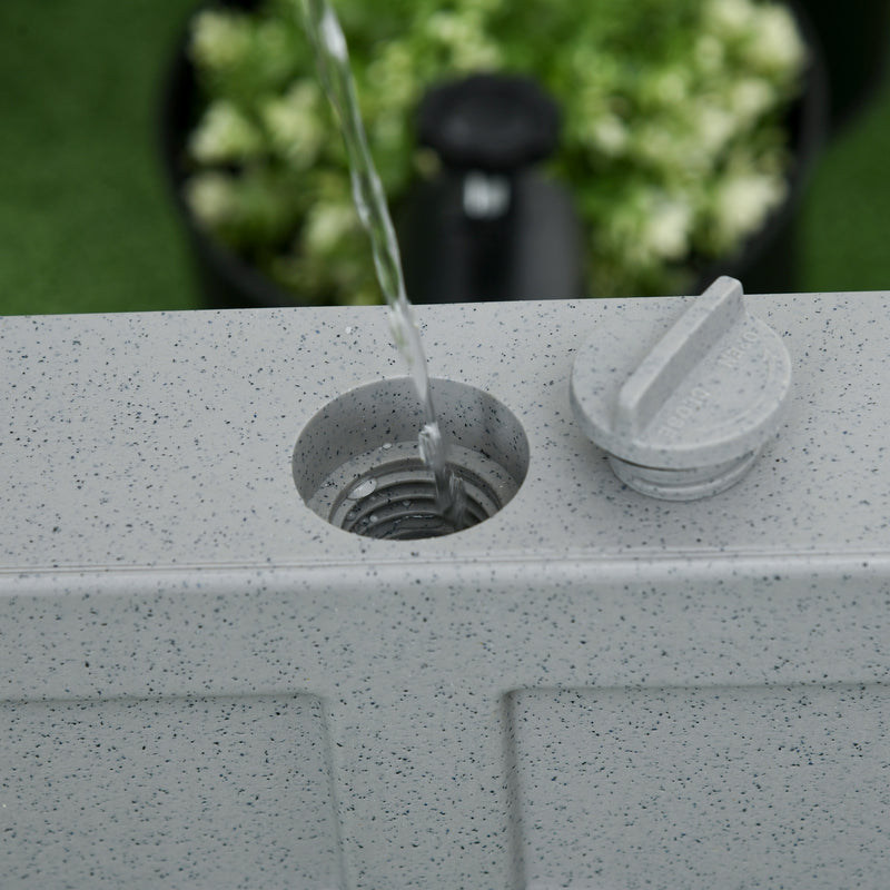 Outsunny Water or Sand Filled Outdoor Market Umbrella Base Stand with Wheels
