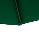 Outsunny 3(m) Half Round Parasol Garden Sun Umbrella Metal w/ Crank Green