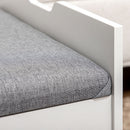 HOMCOM Dressing Table with Mirror and Stool, Vanity Table with Storage, White