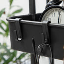 HOMCOM 3-Tier Utility Cart, Rolling Serving Trolley with Baskets and Hooks