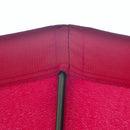 Outsunny 2.6m Round Curved Adjustable Parasol Sun Umbrella Metal Pole Red