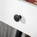 HOMCOM Dressing Table Set with 3 Drawers, Storage shelves and Stool, White