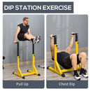 HOMCOM Dip Station Chin Up Parallel Bars Pull Up Power Tower Home Gym Workout