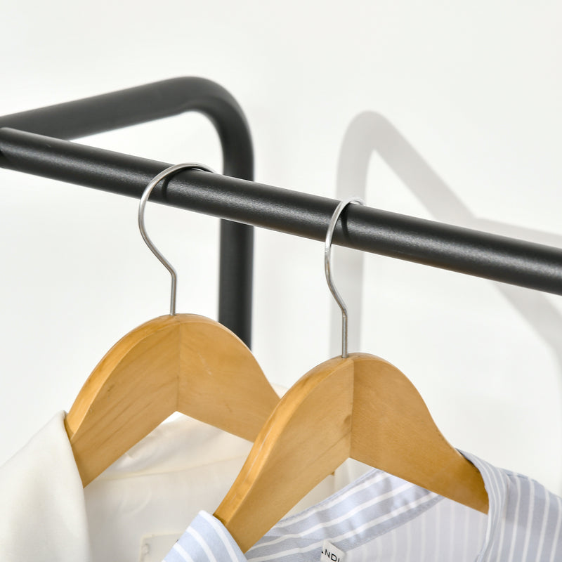 HOMCOM Hanging Clothes Rail Clothes Rack w/ 6 Fabric Drawers for Hallway Bedroom