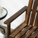 Outsunny Wooden Bench for Two People, Patio Loveseat Chair w/ Slatted Backrest