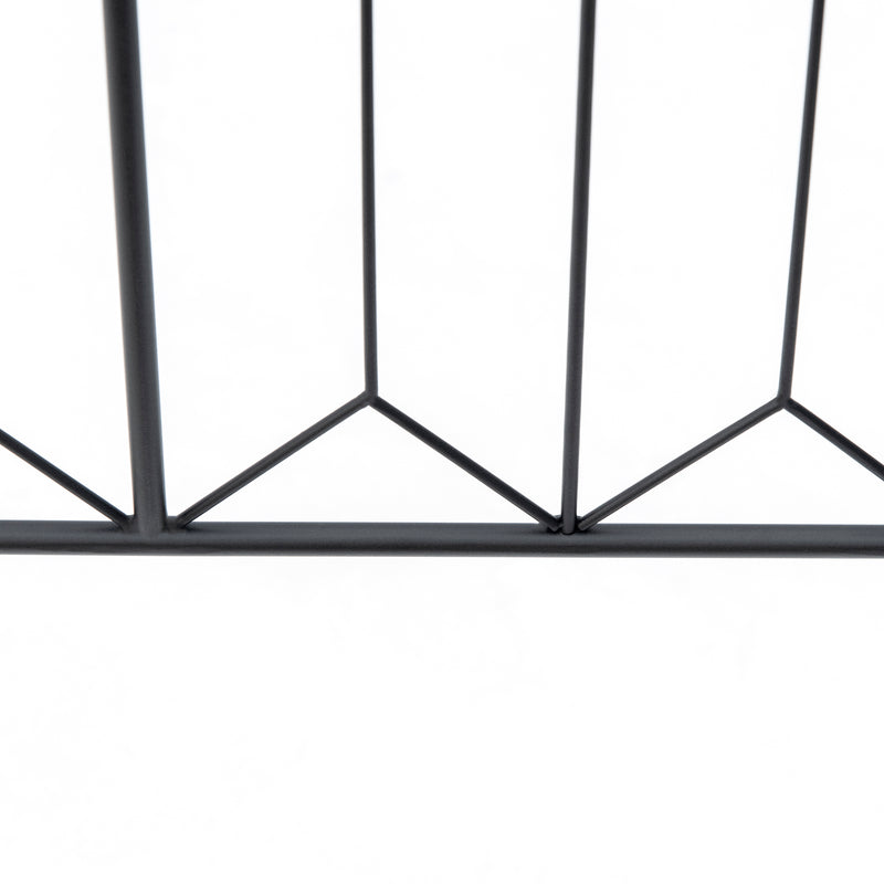Outsunny 5PCs Decorative Garden Fencing Metal Border Edging