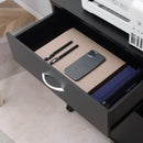 Vinsetto Mobile Printer Stand w/ Storage Shelf Universal Wheels for Home Black
