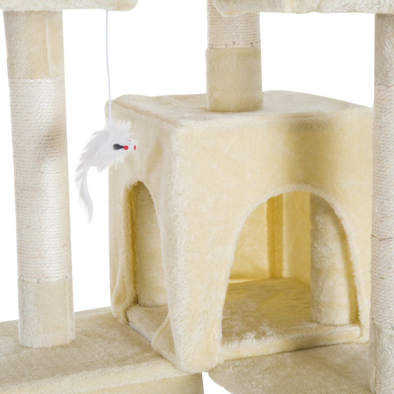 PawHut Condo Furniture Scratcher Post Pet Cat Tree Kitten Bed House Play Toy