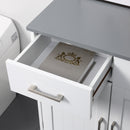 kleankin Freestanding Bathroom Cabinet with 2 Drawers 2 Doors Adjustable Shelf