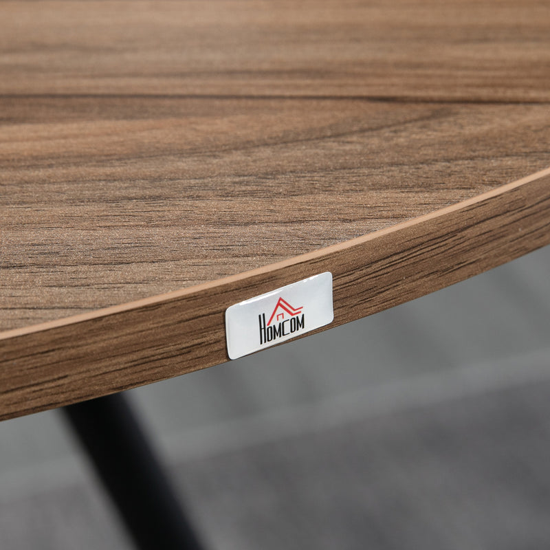 HOMCOM Round Bar Table, Kitchen Cafe Table with Fixed Tabletop and Steel Legs