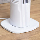 Homcom Freestanding Tower Fan 3 Speed 3 Mode 7.5h Timer 70 Degree Oscillation LED Panel 5M Remote Controller Black And White Fan Mode Timer 70° Oscillation Panel Controller