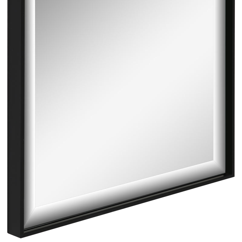 HOMCOM Full Length Mirror Dressing Mirror Wall-Mounted for Bedroom Black