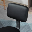 HOMCOM Adjustable Swivel Salon Chair Padded Seat Back 5 Wheels Black
