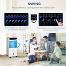 HOMCOM Mobile Air Cooler, Evaporative Ice Cooling Fan Humidifier Unit