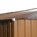 Outsunny 13 X 11ft Outdoor Garden Storage Shed W/2 Doors Galvanised Metal Yellow