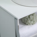 kleankin Under Sink Cabinet Bathroom Floor Unit w/ Adjustable Shelf and Doors