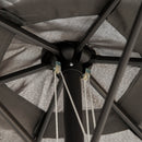 Outsunny 2.8m Patio Umbrella Parasol Outdoor Table Umbrella 6 Ribs Dark Grey