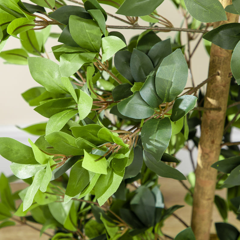 HOMCOM Potted Artificial Plants Bay Leaf Laurel for Indoor Outdoor, 120cm