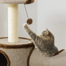 PawHut Cat Tree Tower Activity Centre w/ Cat House, Bed, Sisal Post, Hanging Toy