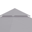 Outsunny 3m x 3m Gazebo Canopy Replacement Cover, 2-Tier Gazebo Roof, Grey