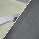 Outsunny 3 Pieces Lounge Chair Set Garden Sunbathing Chair w/ Table Black