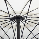 Outsunny 3(m) Cantilever Shanghai Parasol w/ Crank Handle, Cross Base, Off-White