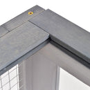 PawHut Tortoise House w/ Mesh Roof, Small Pet Reptile Wooden House - Grey