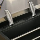 HOMCOM Rolling Kitchen Cart Storage Trolley with Drawer Towel Rail Steel Black