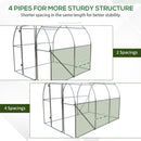 Outsunny 3 x 2M Reinforced Walk-in Polytunnel Garden Greenhouse Steel Frame