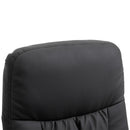 HOMCOM PU Leather 2 Pcs Reclining Armchair w/ Ottoman 360° Swivel Black
